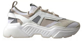 Dolce & Gabbana White Beige Leather Sport DAYMASTER Shoes Sneakers -   -  Dolce & Gabbana.